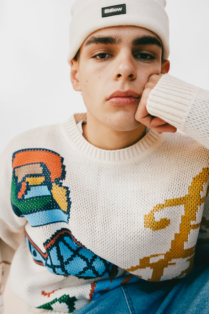 SWEATER MARQUE MARFIL