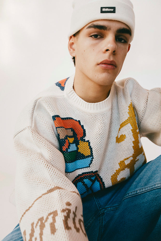 SWEATER MARQUE MARFIL