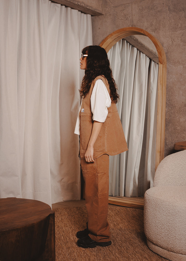 CANVAS VEST BASE TABACO