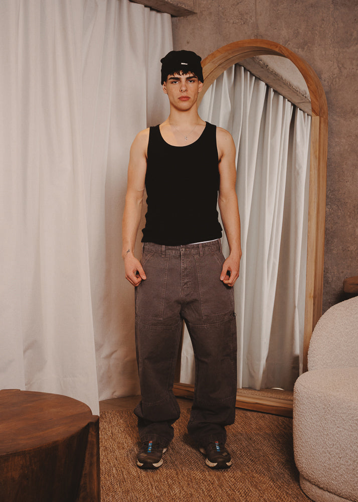 CANVAS PANTS DOUBLE TAUPE