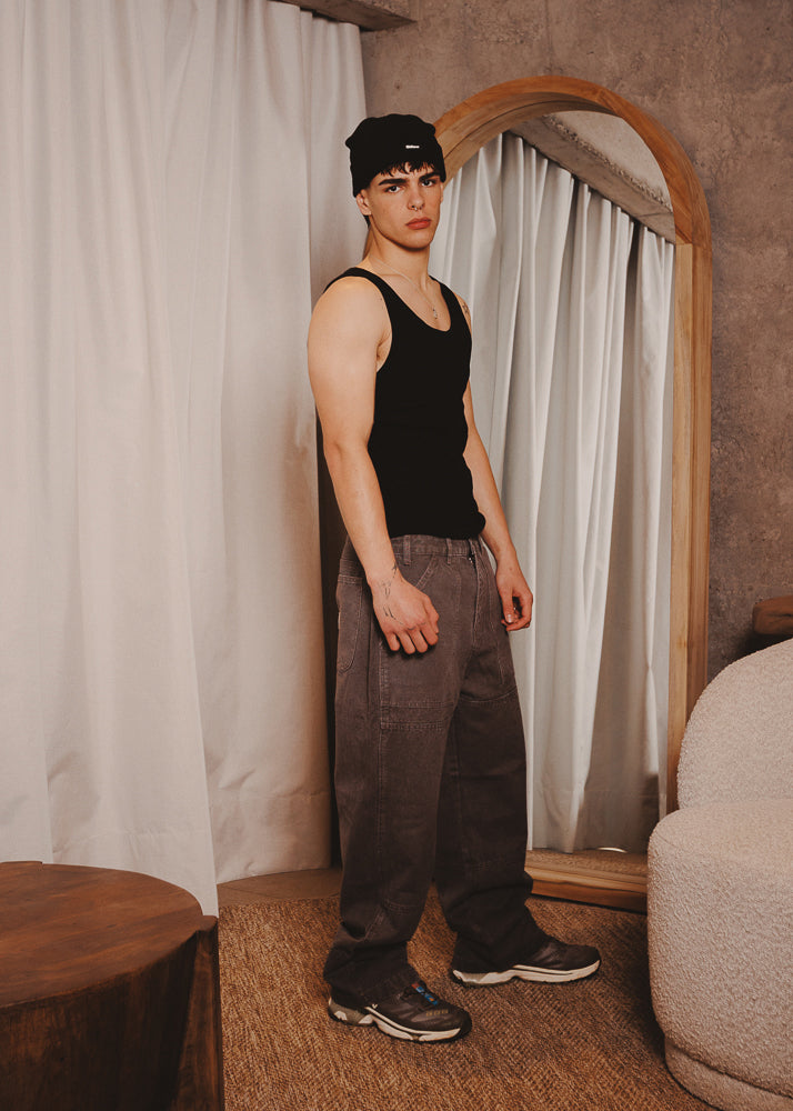 CANVAS PANTS DOUBLE TAUPE