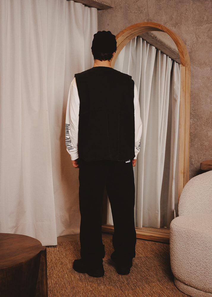 CANVAS VEST BASE BLACK
