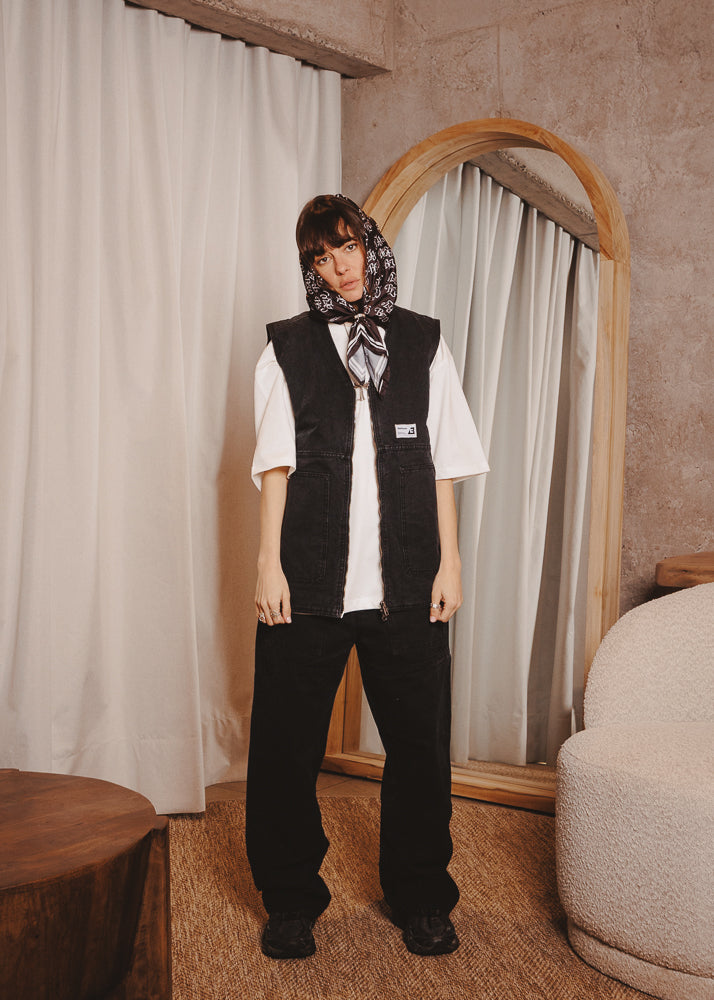 CANVAS VEST BASE BLACK