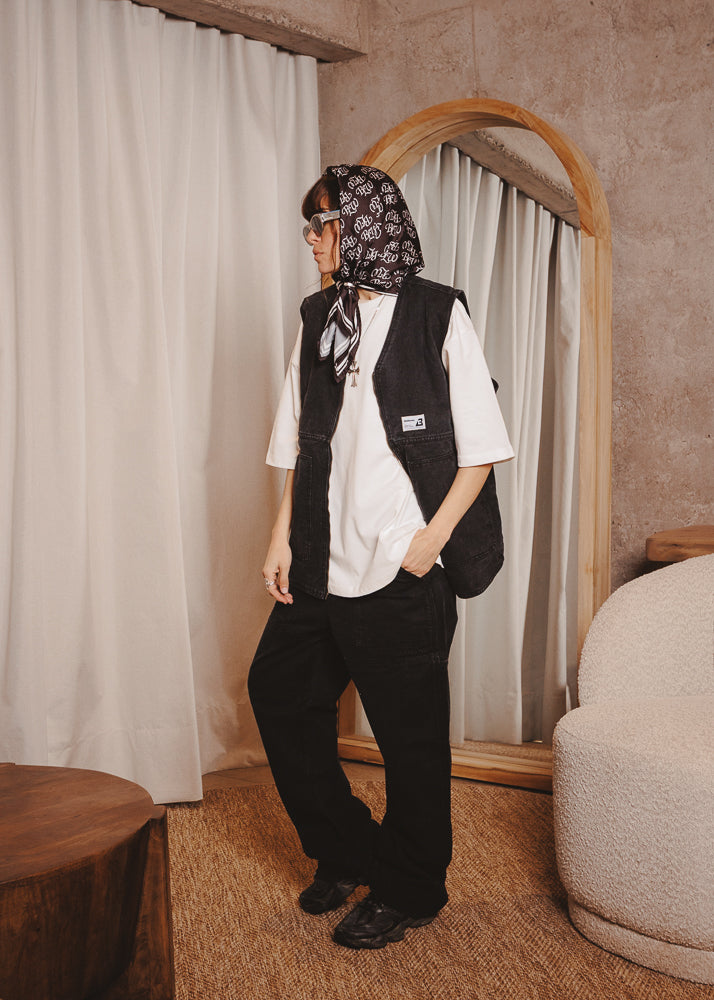 CANVAS VEST BASE BLACK