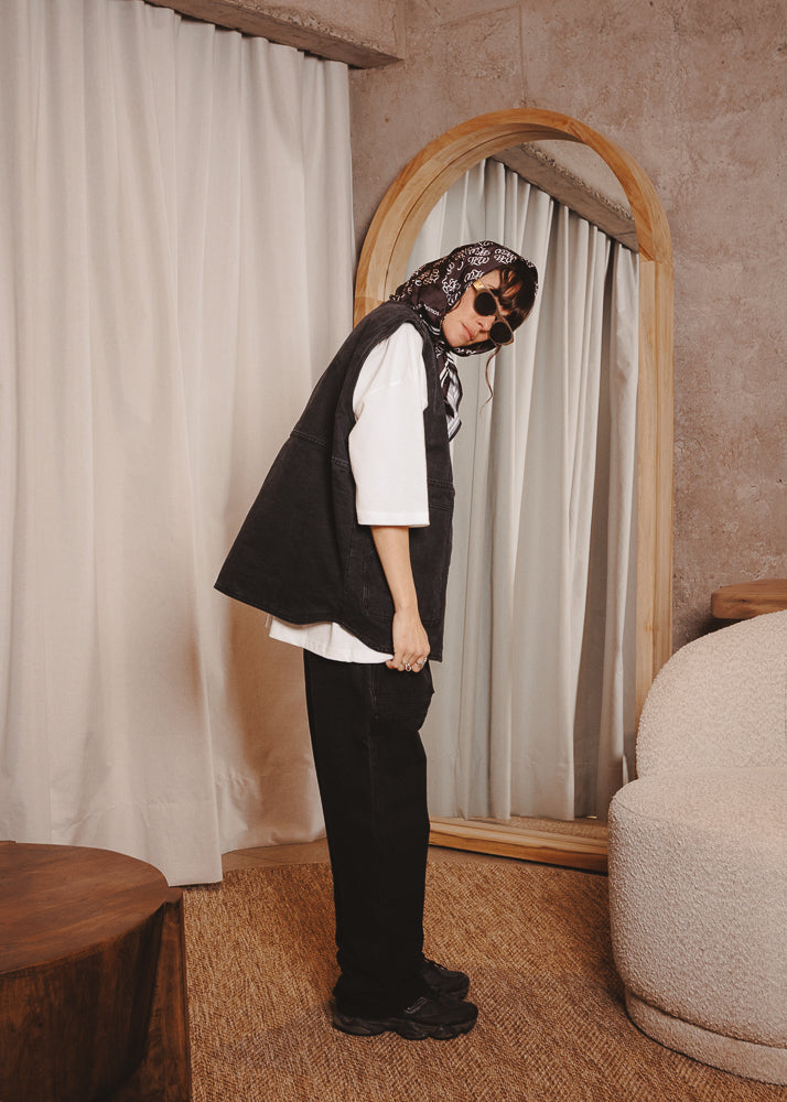 CANVAS VEST BASE BLACK