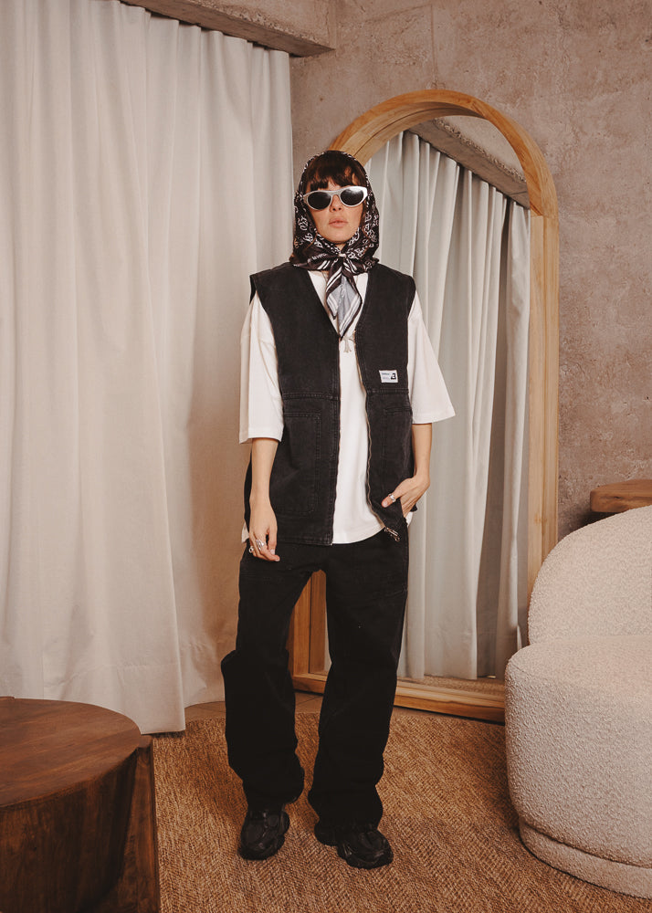 CANVAS VEST BASE BLACK