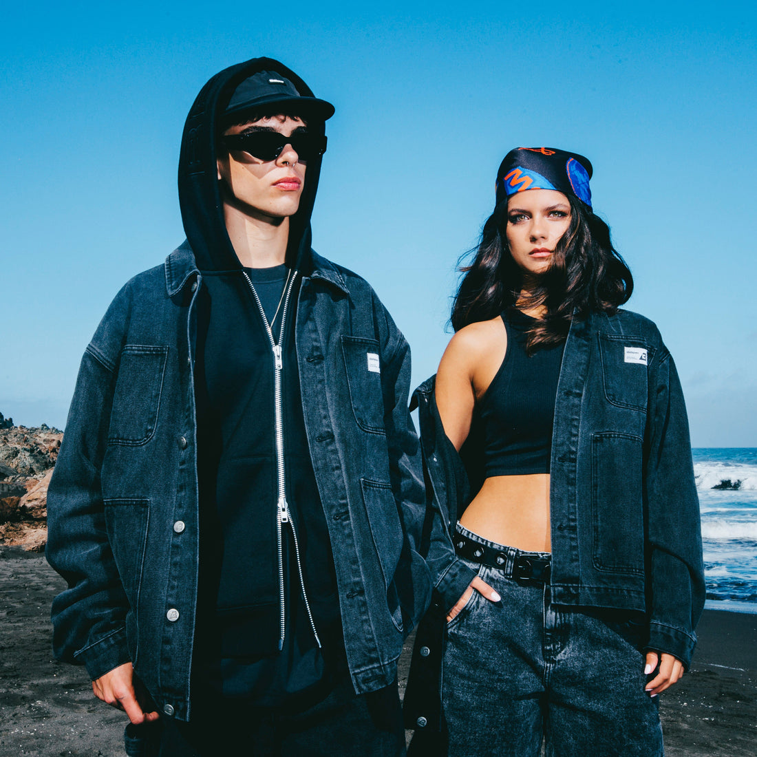 DENIM JACKET FOUR BLACK