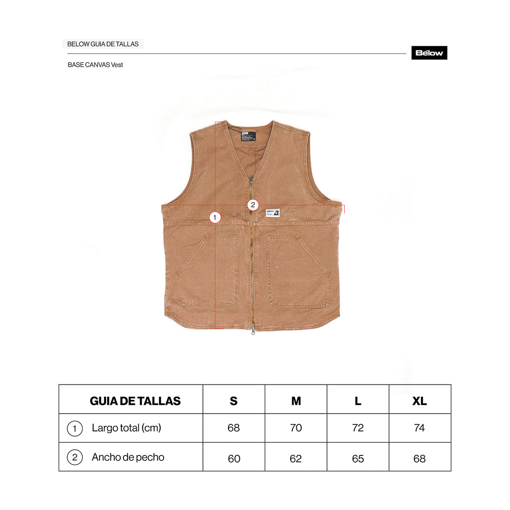CANVAS VEST BASE TABACO