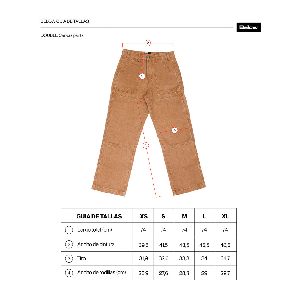 CANVAS PANTS DOUBLE TABACO