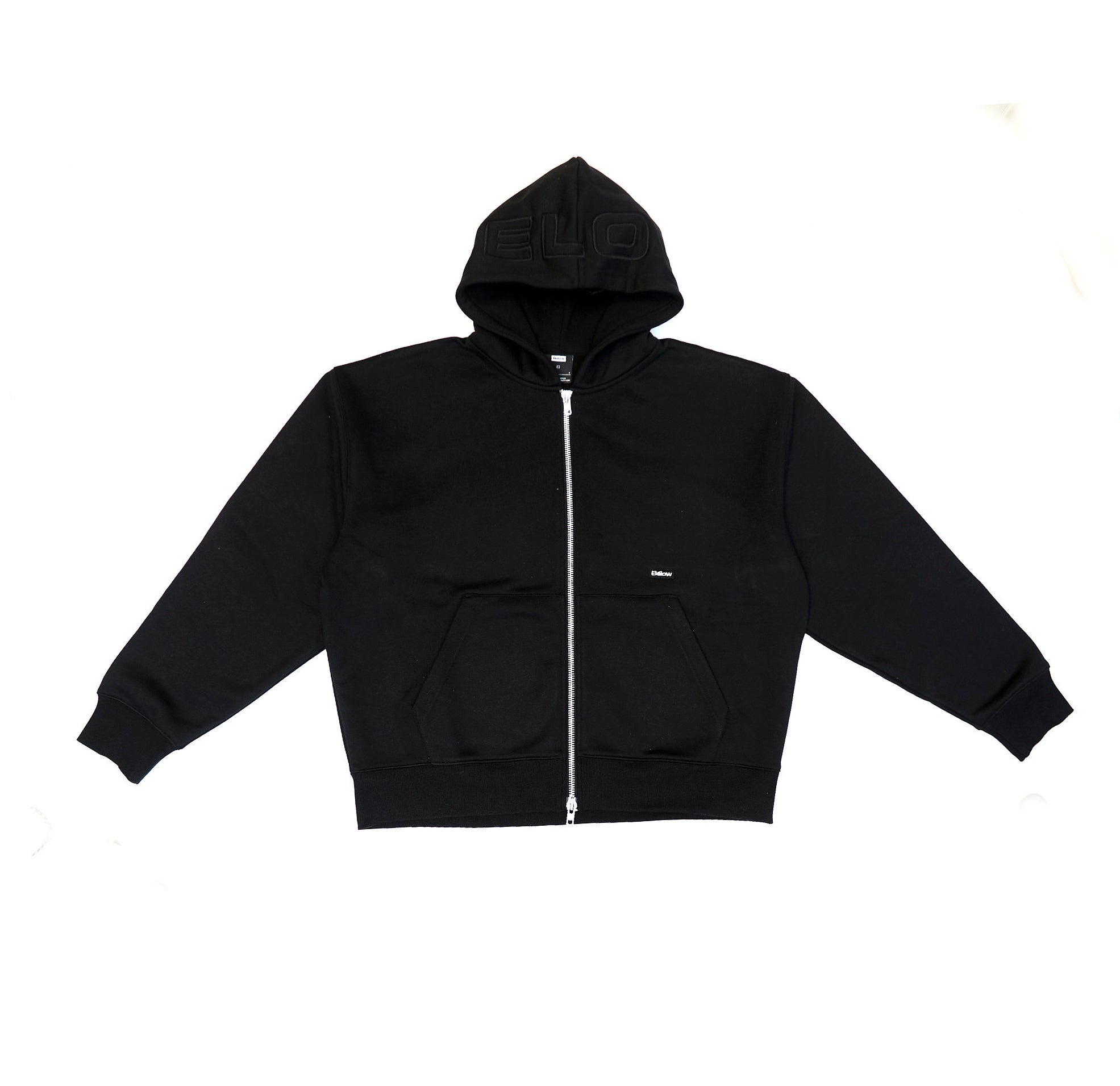 ZIPUP HOODIE THE CAP BLACK