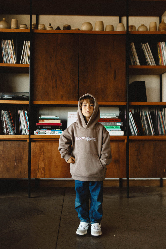 KIDS BASIC HOODIE TRADE KIDS TAUPE