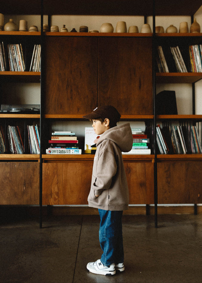 KIDS BASIC HOODIE TRADE KIDS TAUPE