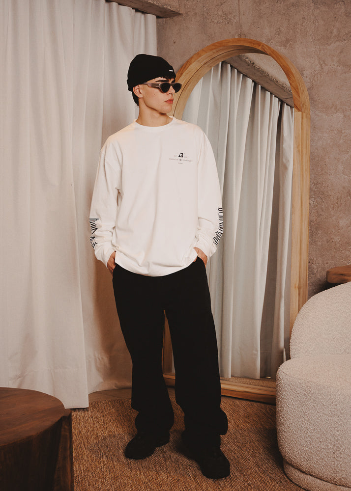 BASIC LONGSLEEVE MONUMENTAL WHITE