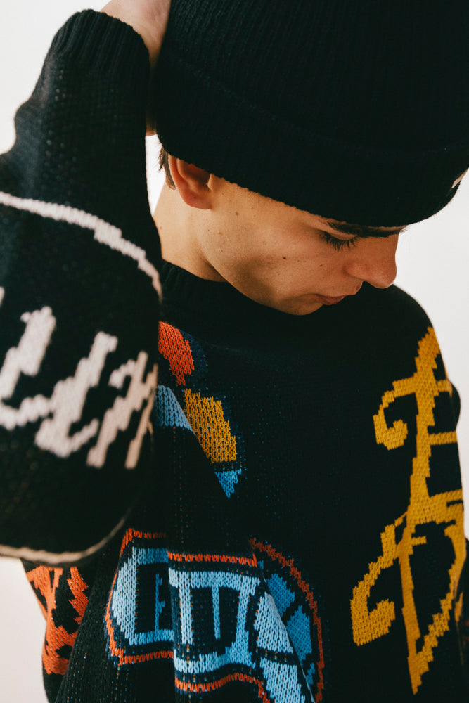 SWEATER MARQUE BLACK