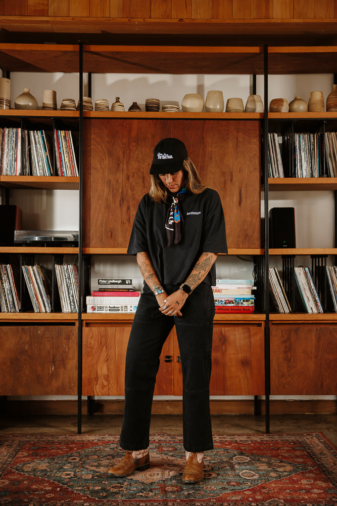 WOMAN TSHIRT BOOMBOX BLACK