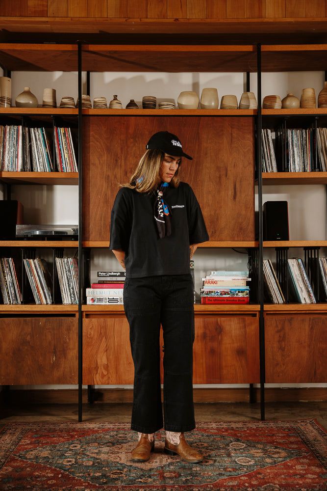 WOMAN TSHIRT BOOMBOX BLACK