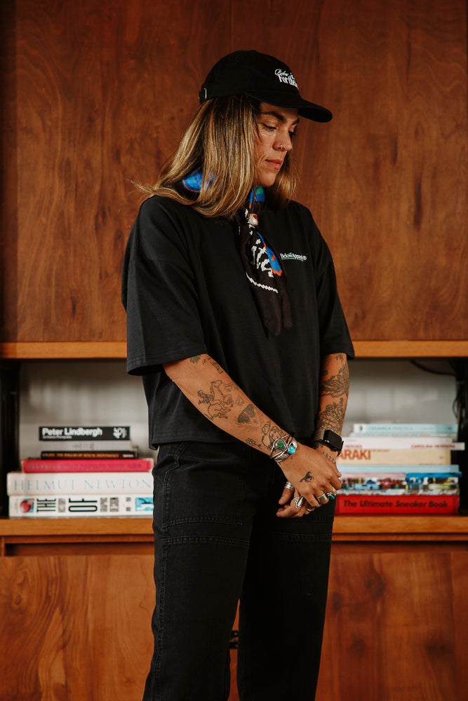 WOMAN TSHIRT BOOMBOX BLACK