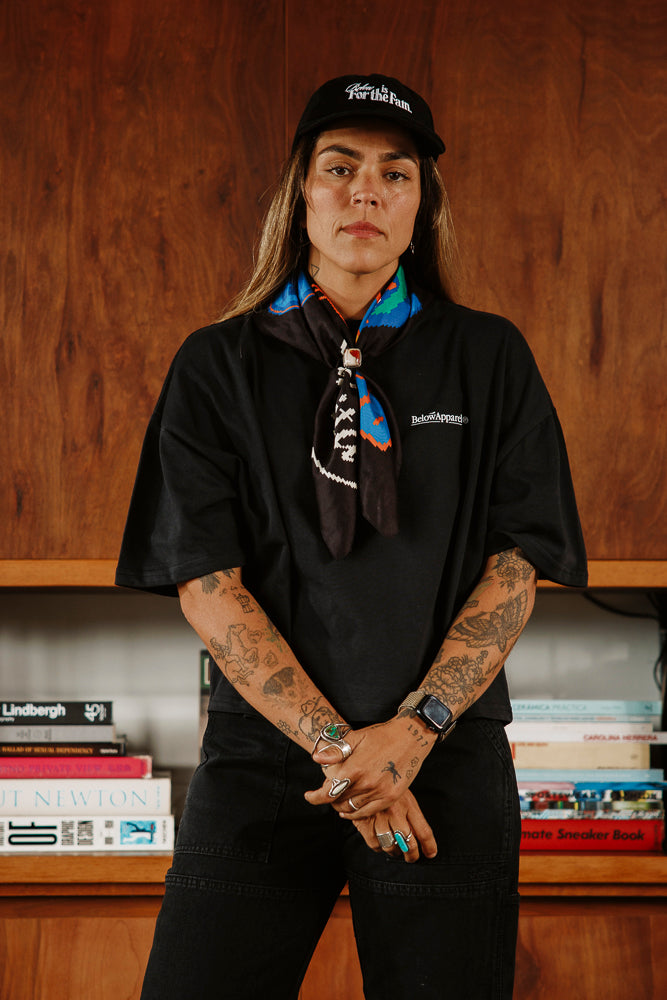 WOMAN TSHIRT BOOMBOX BLACK