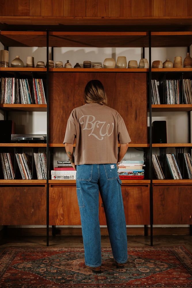 WOMAN TSHIRT ACRONYME TAUPE