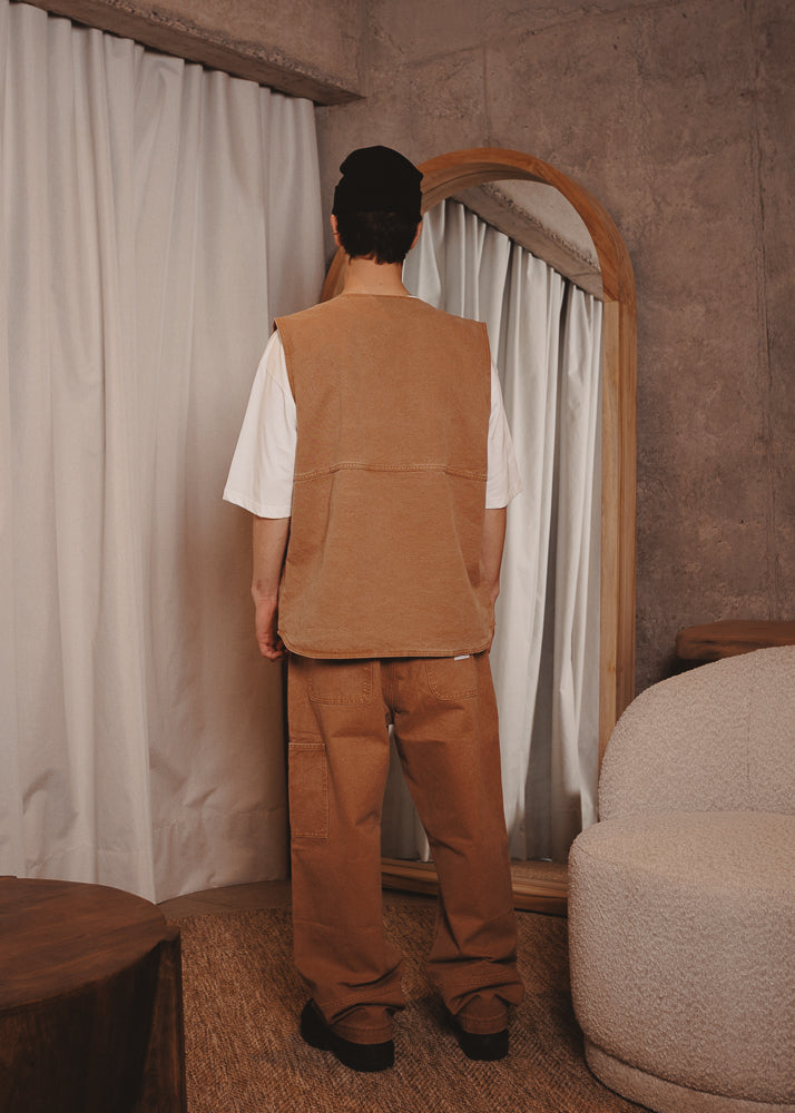 CANVAS VEST BASE TABACO
