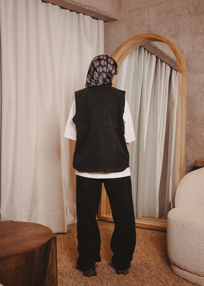 CANVAS VEST BASE BLACK