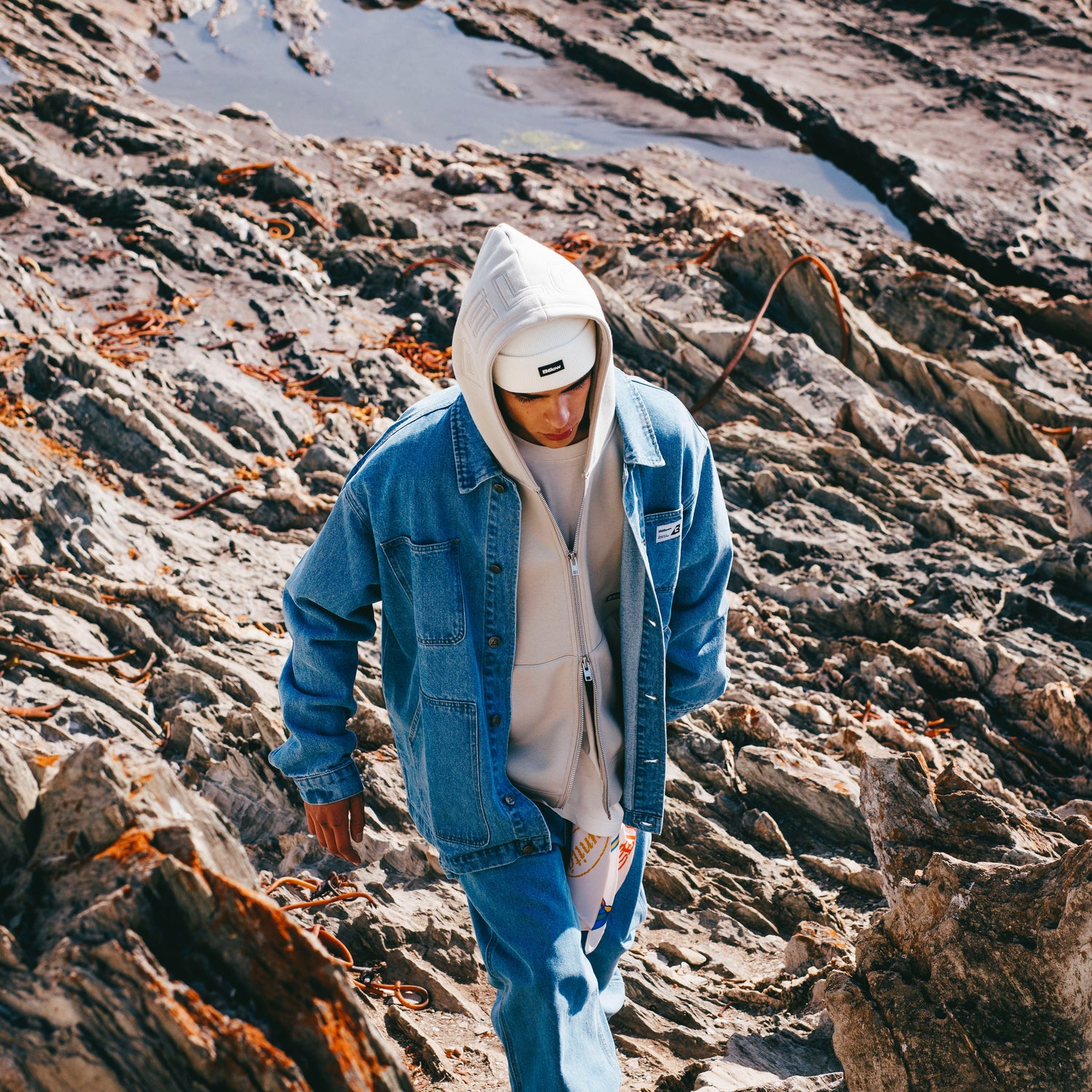 DENIM JACKET FOUR LIGHT BLUE