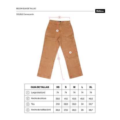 CANVAS PANTS DOUBLE TABACO