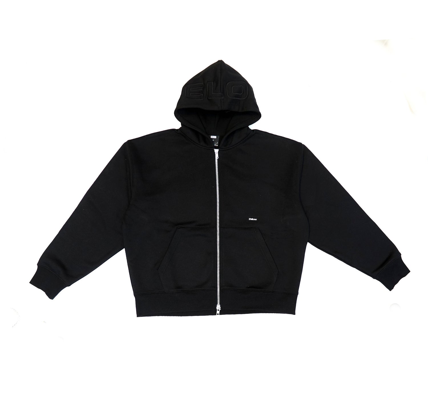 ZIPUP HOODIE THE CAP BLACK
