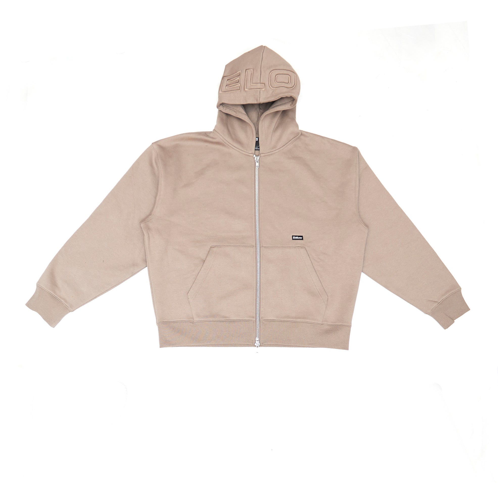 ZIPUP HOODIE THE CAP TAUPE