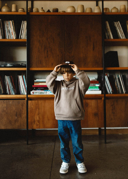 KIDS BASIC HOODIE TRADE KIDS TAUPE