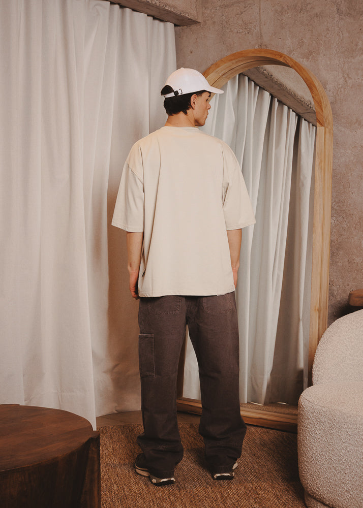 BOXY FIT TSHIRT BOOMBOXY MARFIL