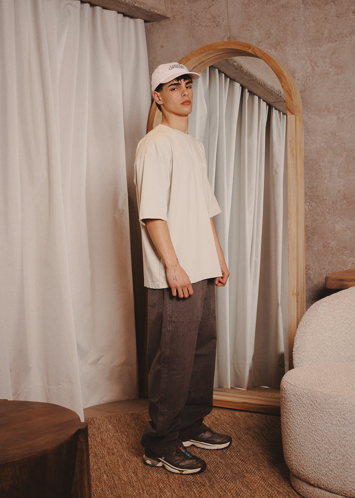 BOXY FIT TSHIRT BOOMBOXY MARFIL