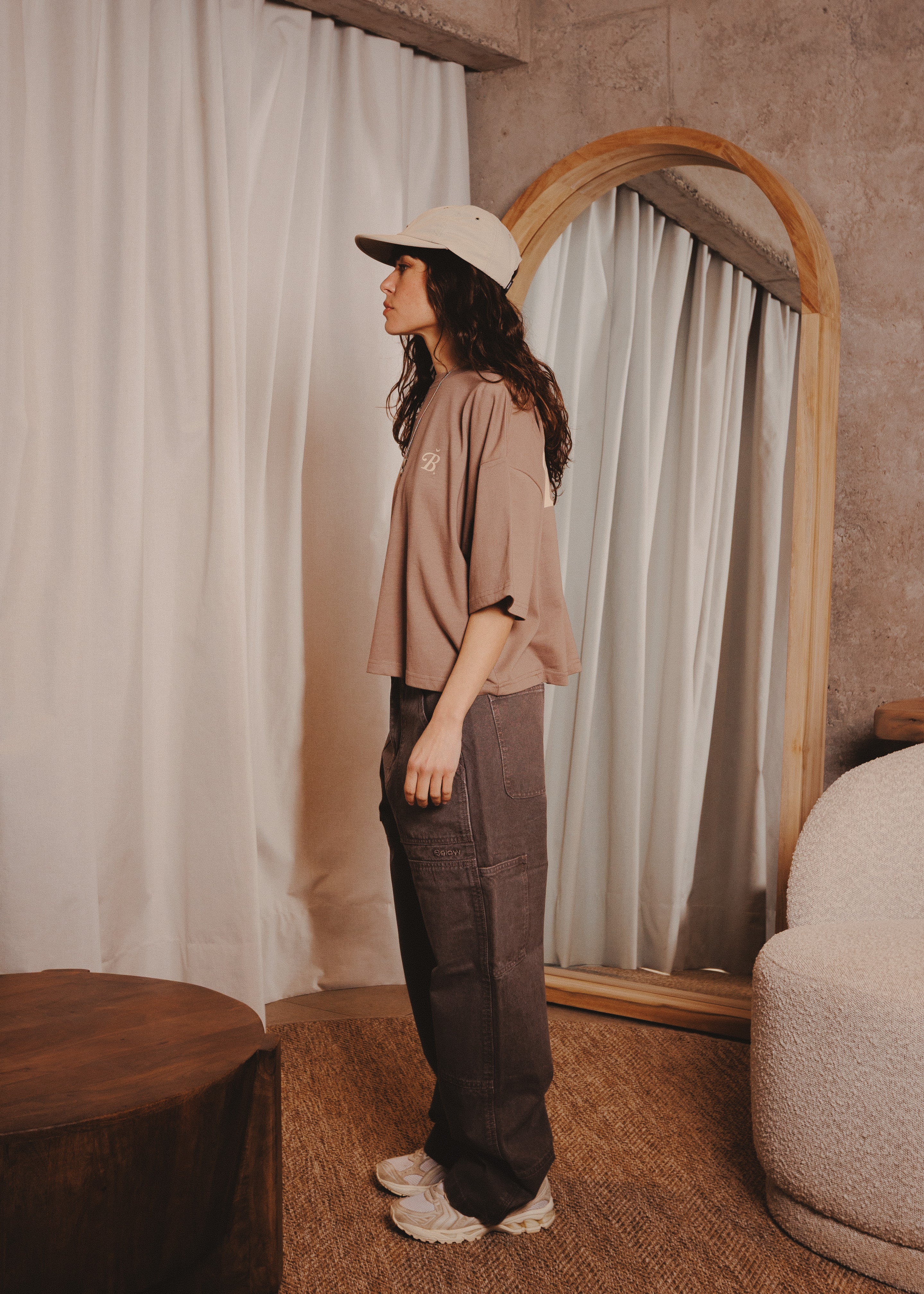 WOMAN TSHIRT ACRONYME TAUPE
