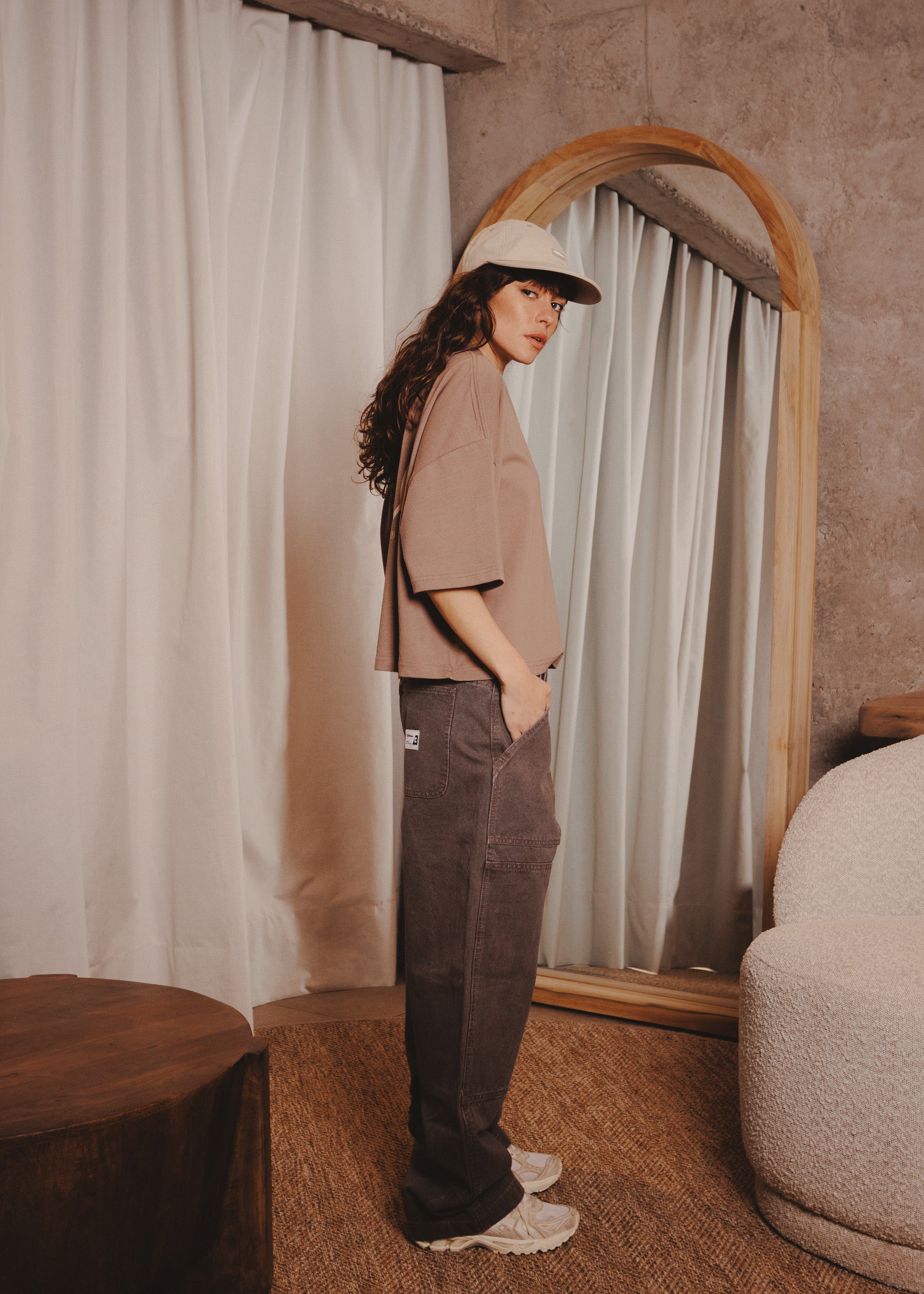 WOMAN TSHIRT ACRONYME TAUPE