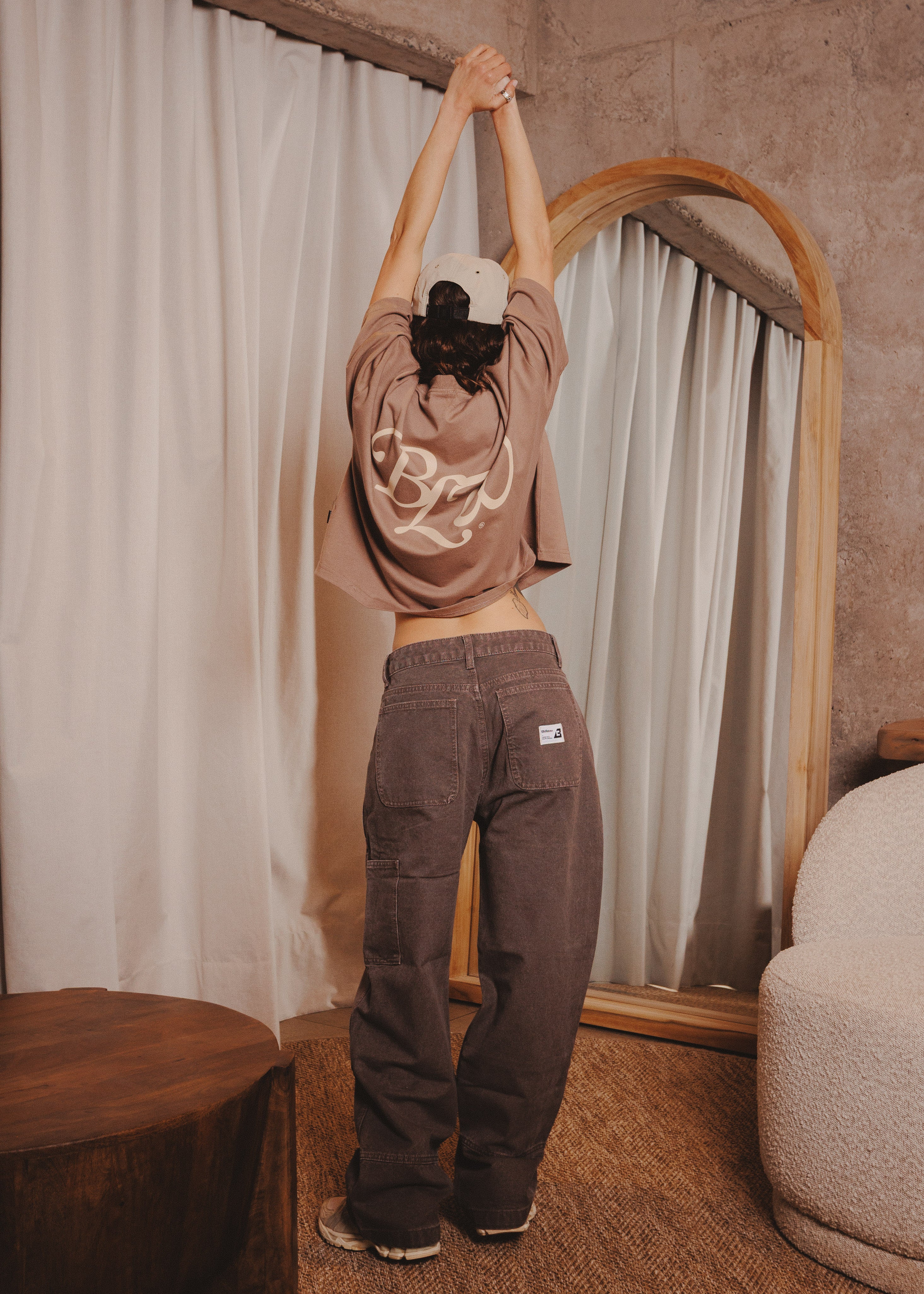 WOMAN TSHIRT ACRONYME TAUPE