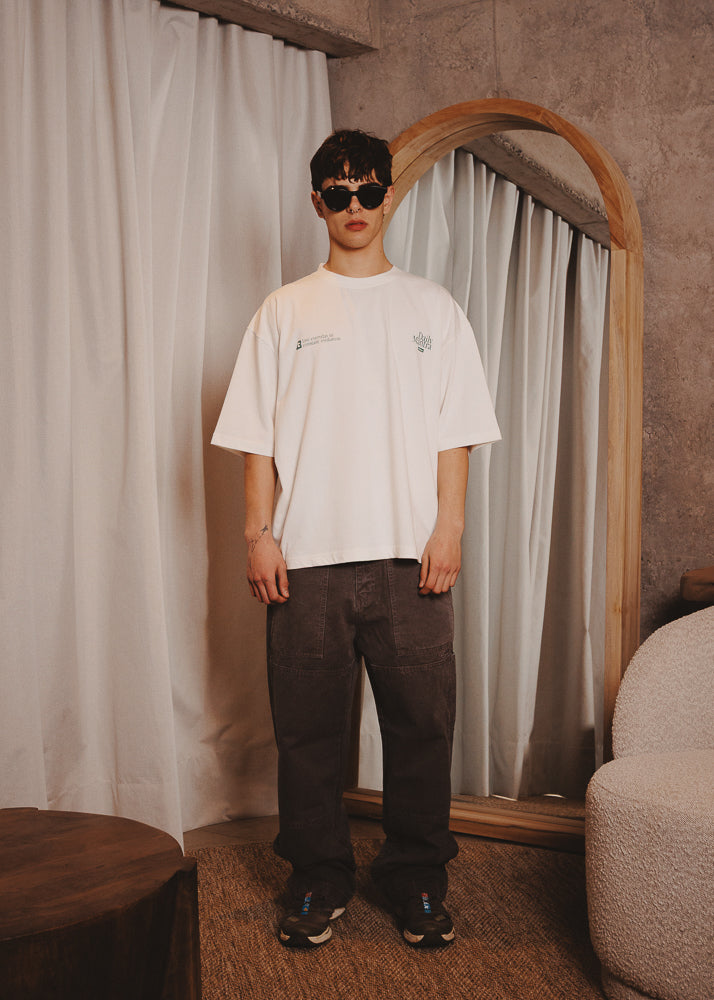 BOXY FIT TSHIRT REPEAT WHITE