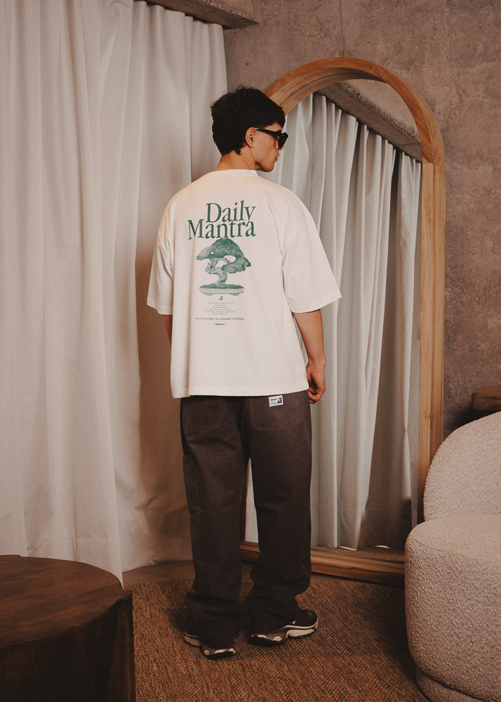 BOXY FIT TSHIRT REPEAT WHITE