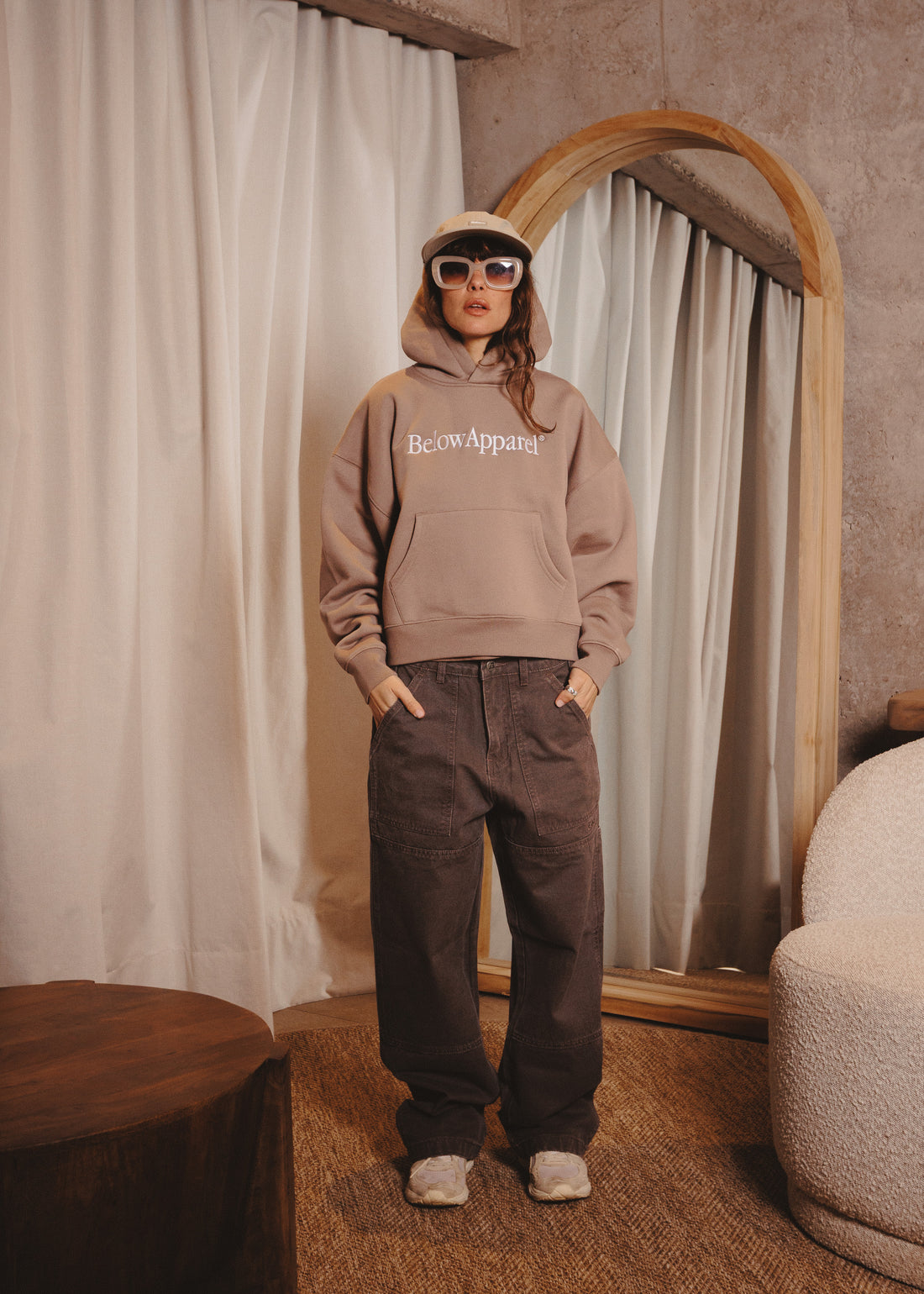 WOMAN BASIC HOODIE TRADE TAUPE