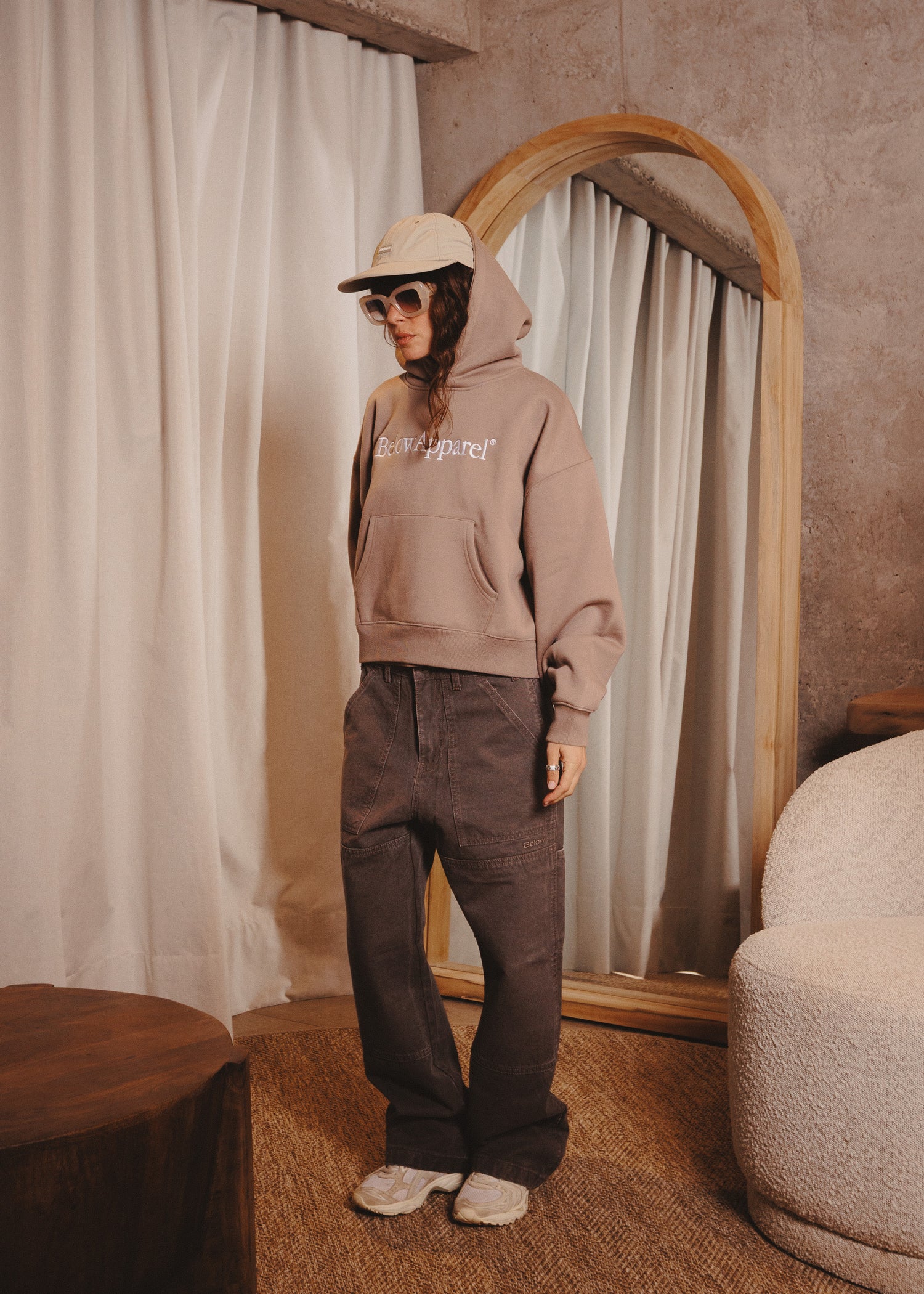 WOMAN BASIC HOODIE TRADE TAUPE
