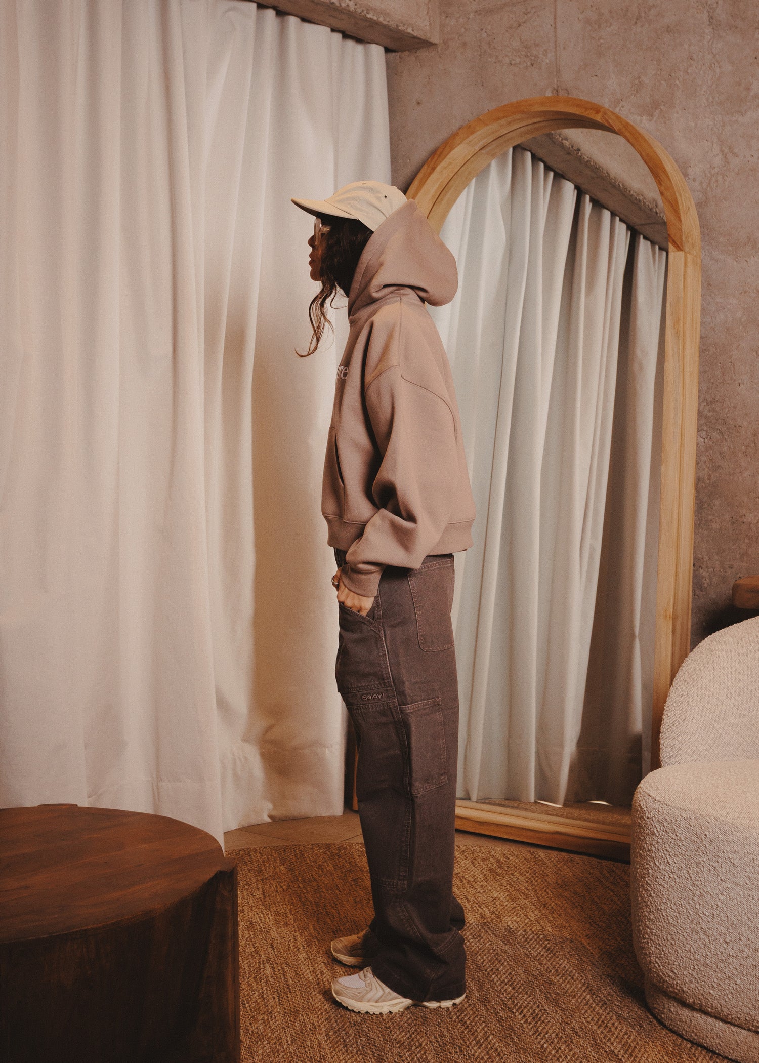 WOMAN BASIC HOODIE TRADE TAUPE