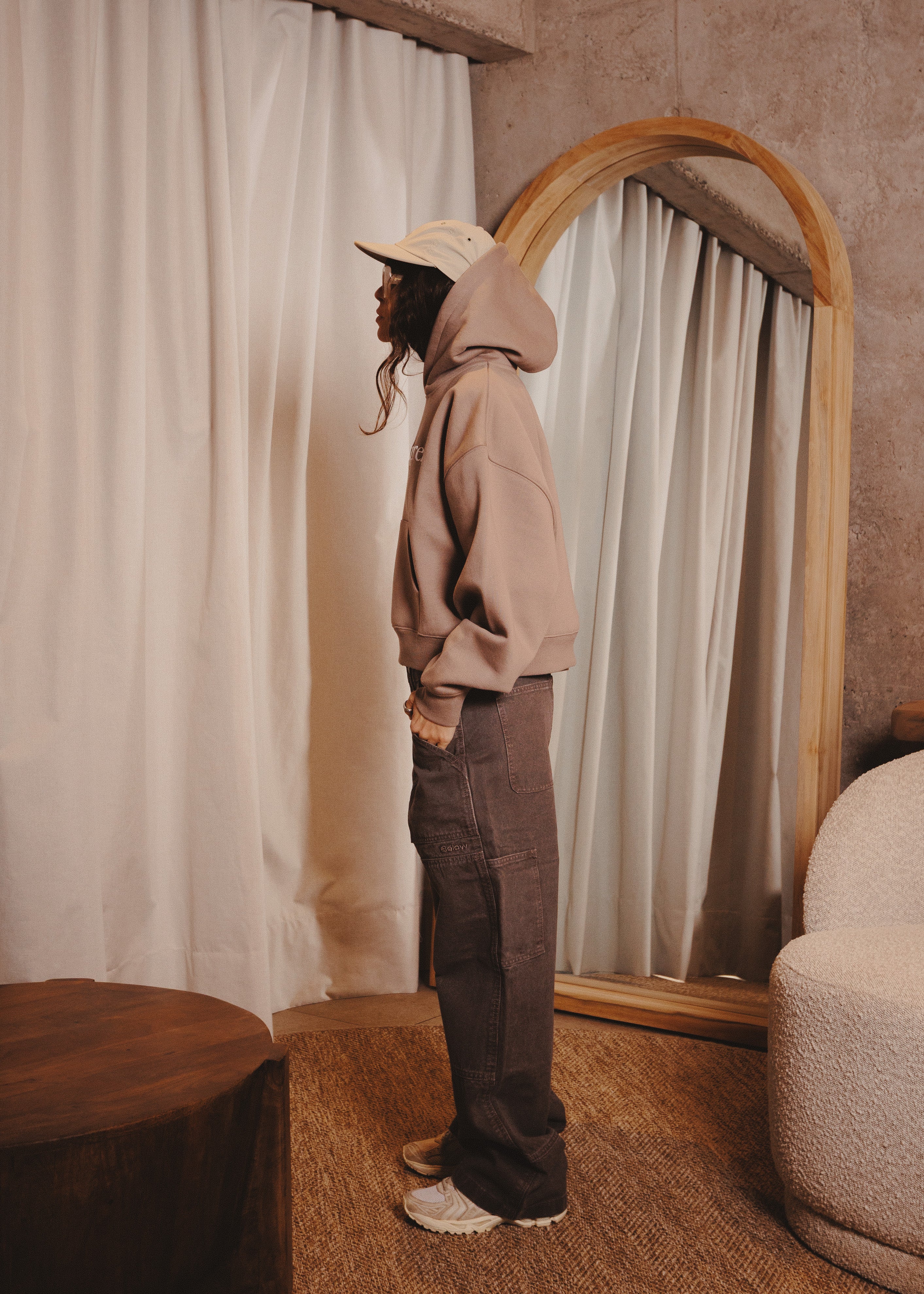 WOMAN BASIC HOODIE TRADE TAUPE