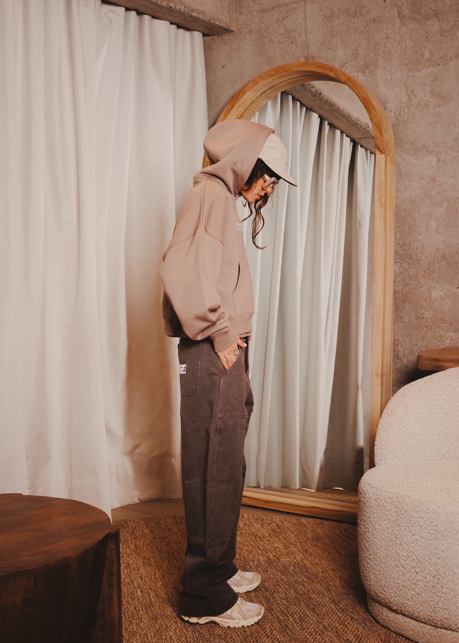 WOMAN BASIC HOODIE TRADE TAUPE