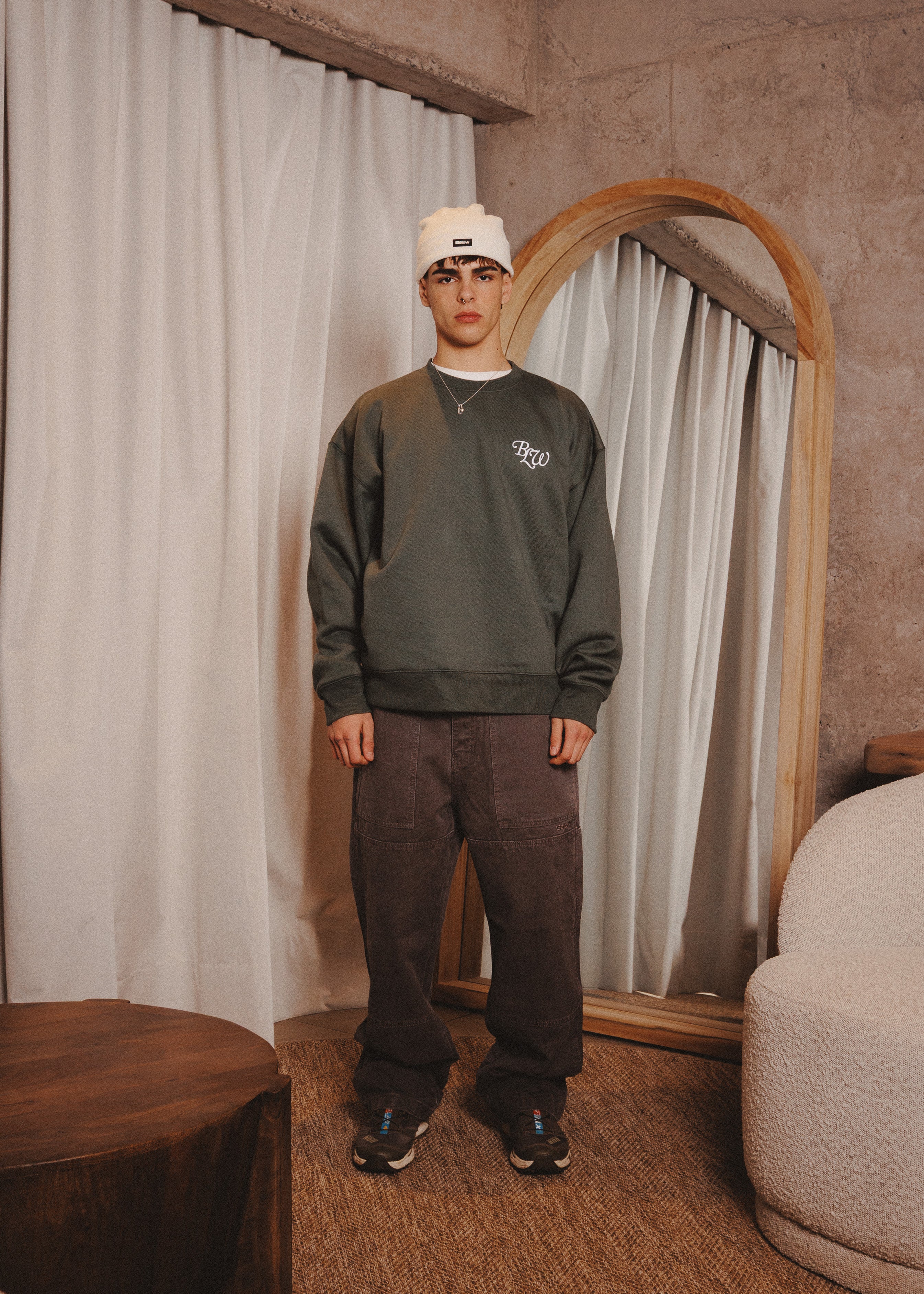 BASIC CREWNECK ACR GREEN