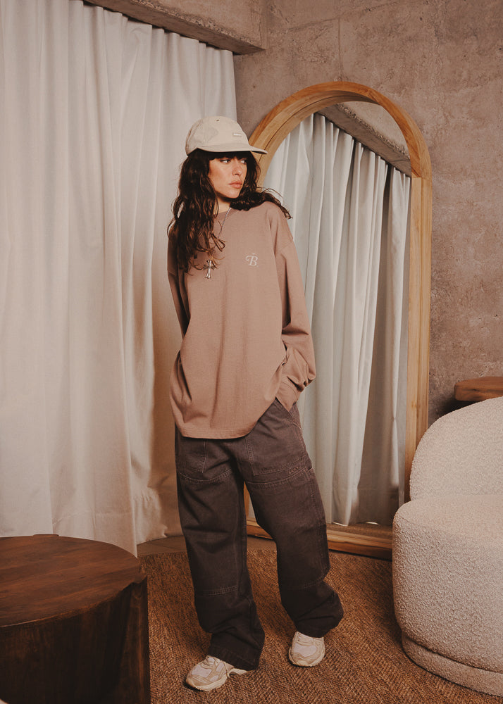 BASIC LONGSLEEVE ACRONYME LS TAUPE