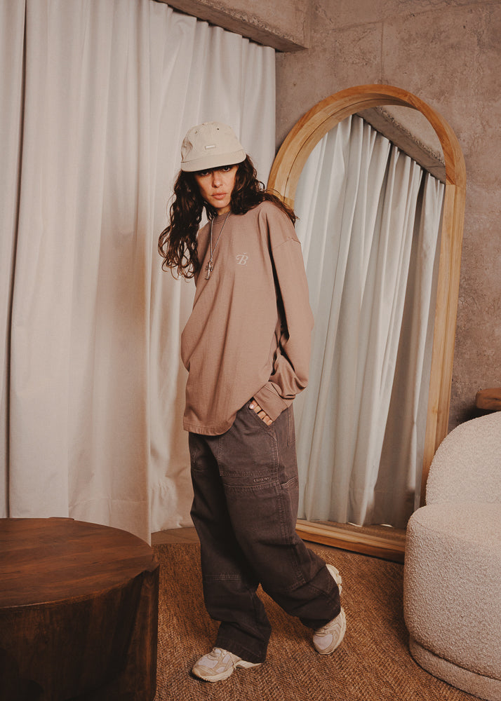 BASIC LONGSLEEVE ACRONYME LS TAUPE