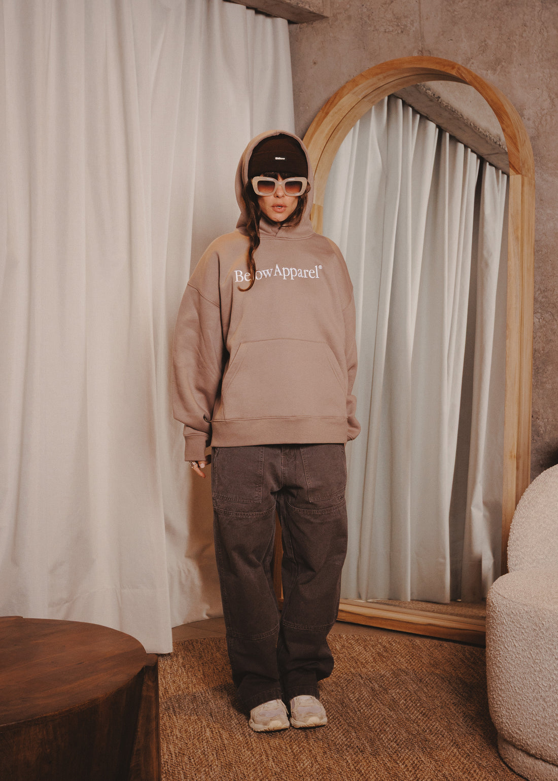 BASIC HOODIE TRADE BOXY TAUPE