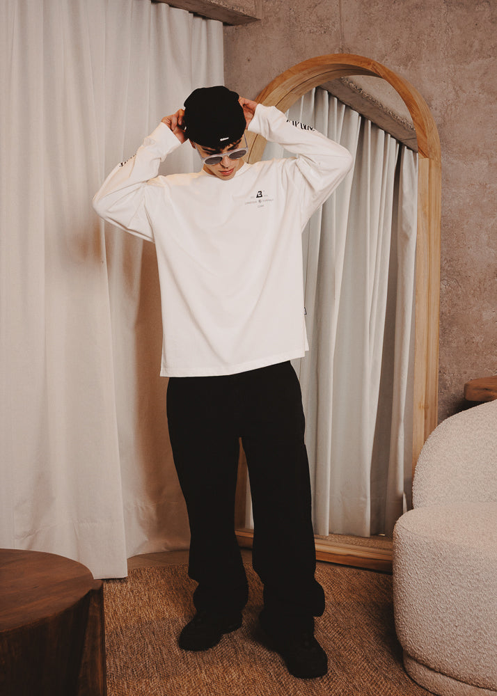 BASIC LONGSLEEVE MONUMENTAL WHITE