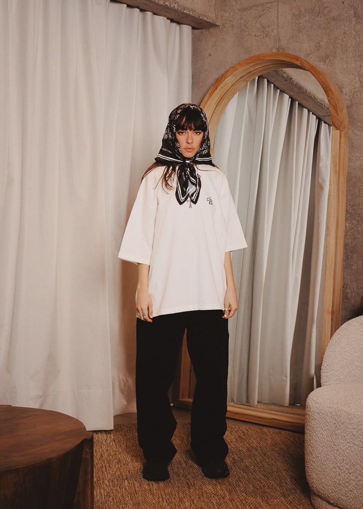 BOXY FIT TSHIRT ACRONYME WHITE