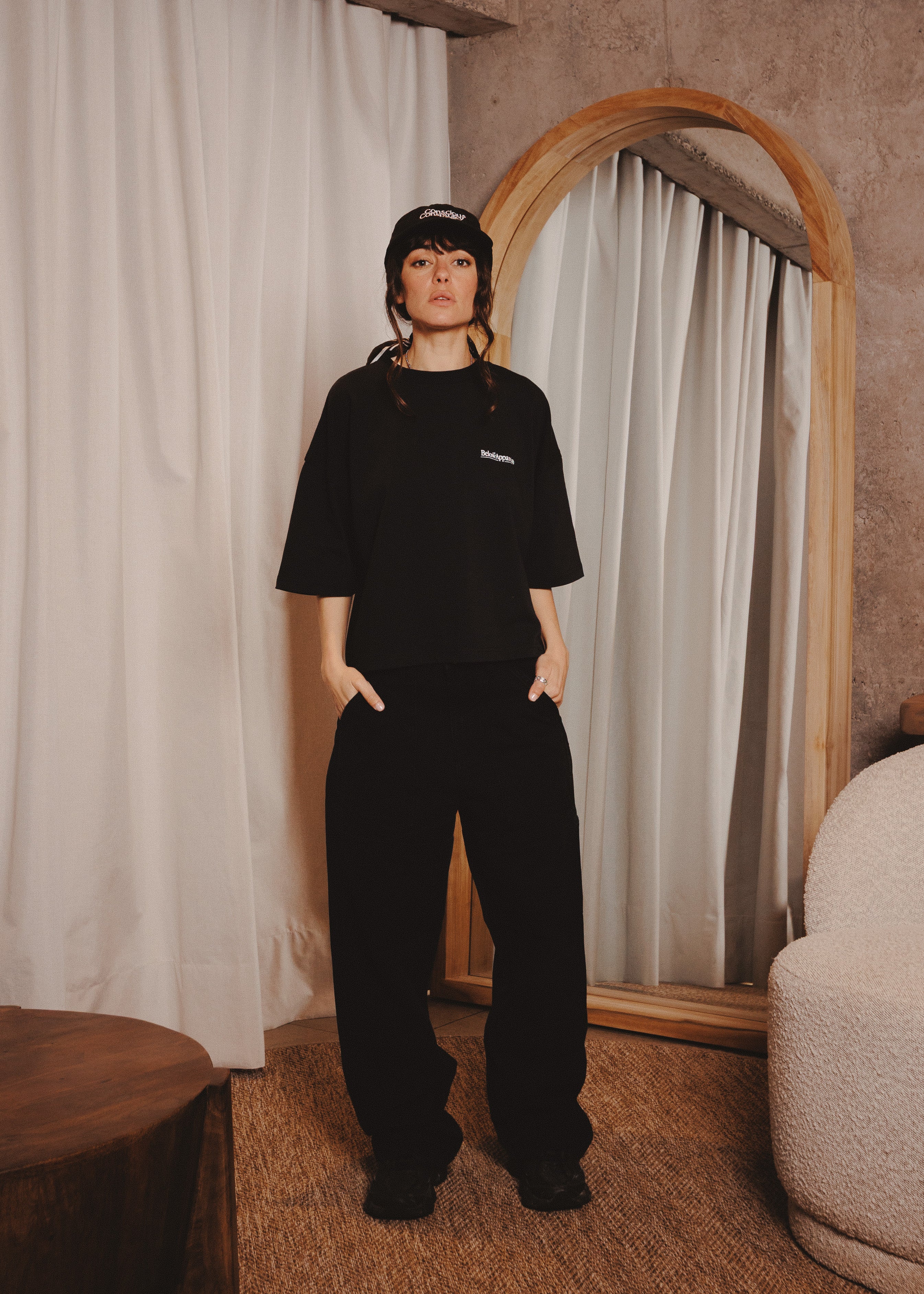 WOMAN TSHIRT BOOMBOX BLACK