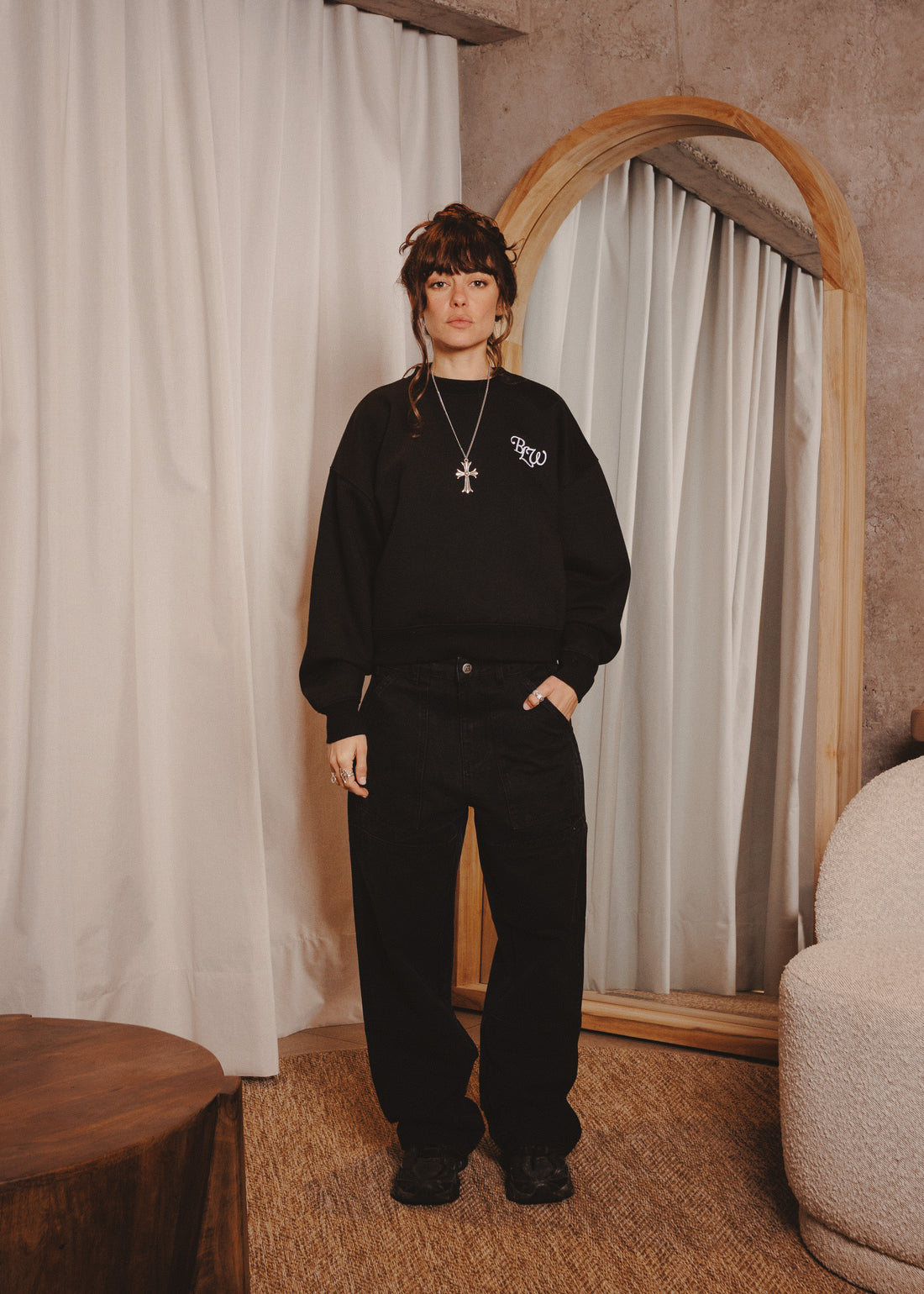 WOMAN BASIC CREWNECK ACR BLACK